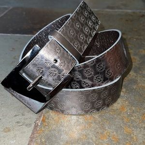 Michael Kors Silver Metallic Belt Size Medium